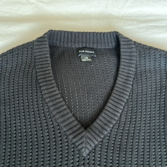 Club Monaco Textured Knit V Neck Sweater - Picture 2 of 3